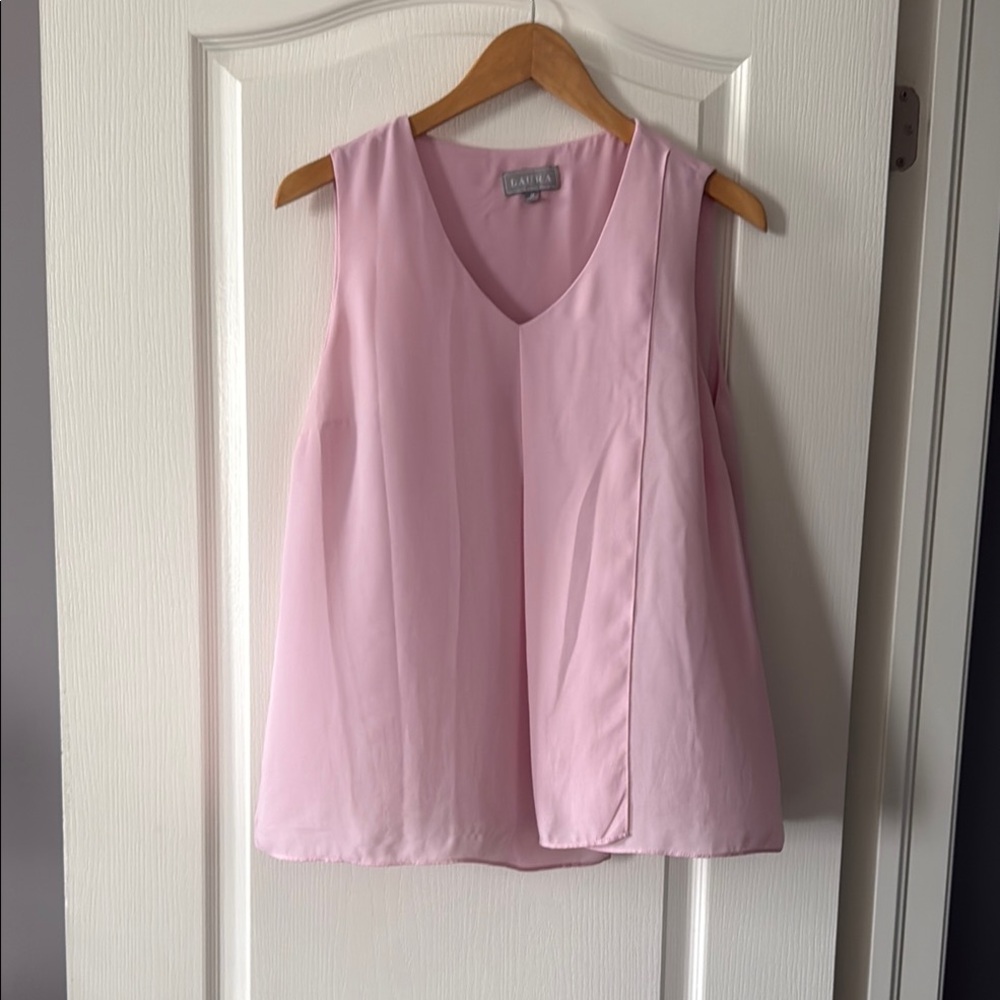 Pink Sleeveless Blouse Size M Like New Work Office Business Casual Top